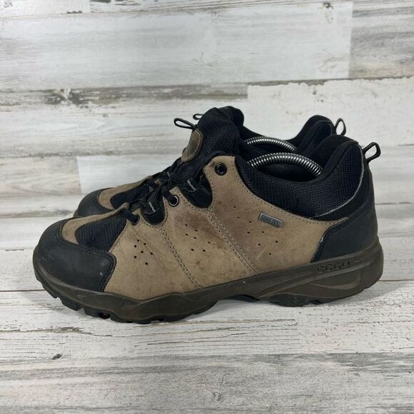 Ecco Mens Yak Gore-Tex Leather Upper Low Lace Up Hiking Sneakers Shoes Brown Siz - Picture 2 of 8